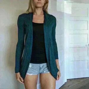 Kensie, long cardigan, blue  teal, size small